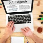 person job searching on a computer